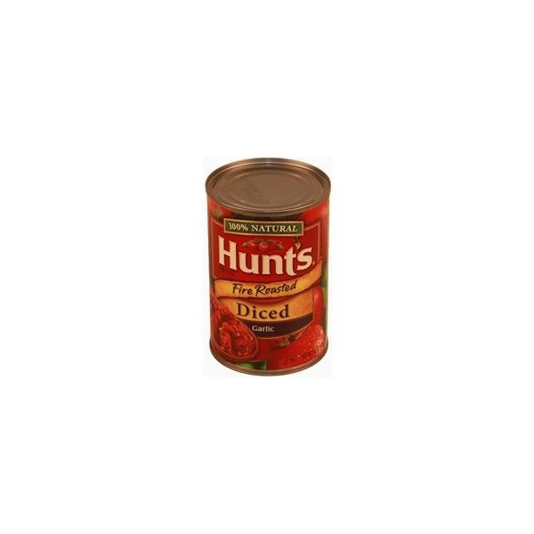 Hunts Diced (Fire Roasted) Tomatoes with GARLIC 14.5oz 3pack