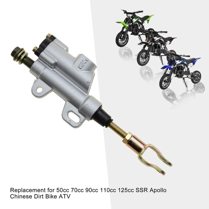 GOOFIT Motorcycle Rear Brake Hydraulic Master Cylinder for 50cc 70cc