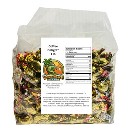 Coffee Delight Hard Candy Coffee Snacks, Colombian Coffee, Individually Wrapped, Bulk Wrapped (1 Pound)
