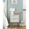 AEPOALUA Nightstand,Small Bedside Table with Gold Frame,Morden Night Stand with
