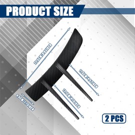 HEVLE Car Spoiler Canards Kit, Universal Auto Front Bumper Lip Splitter, Decoration Strip for Car Body Hood Side Wing, Car Exterior Accessories Soft Rubber Decorative Stickers for Cars (Carbon Fiber)