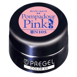 PRE GEL Color EX Pompador Pink Neo 105 0.1 oz (4 g), UV/LED Compatible