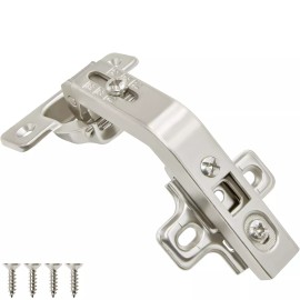 TOUCH 135 Degree Clip-on Bi-Fold Lazy Susan Connected Corner Cabinet Hinges H-Quality - Frameless, 1 Pair (2 Pcs)