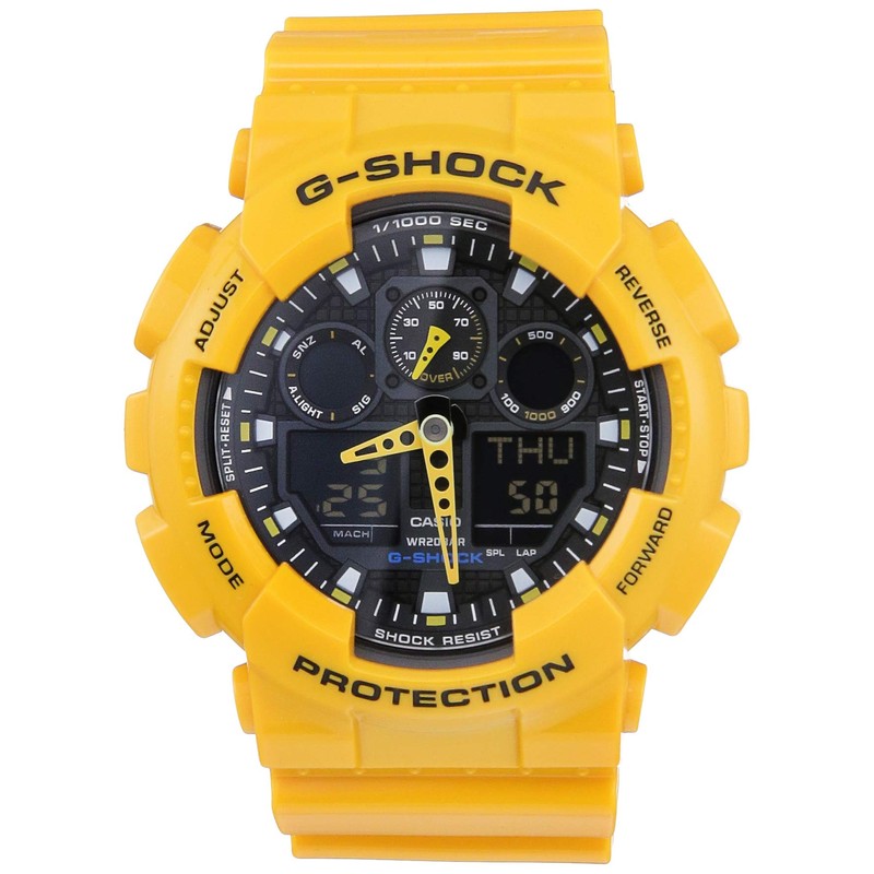G-SHOCK GA-100A-9A ジーショック 海外モデル アナログ/デジタルコンビ 1/1000秒ストップウォッチ 逆輸入品
