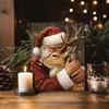 TYPTEK Christmas Wall Art Jolly Santa Claus Holding a Christmas