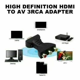 HDMI Male to 3 RCA Female Composite AV Video Audio Adapter Converter for TV PC