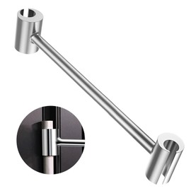 TUAKIMCE Hinge Gap Adjustment Wrench for Door, Double Heads Door Hinge Adjustment Tool, Hinge Repair Spanner for Round Bolt Standard Gauge Door（8-19mm）