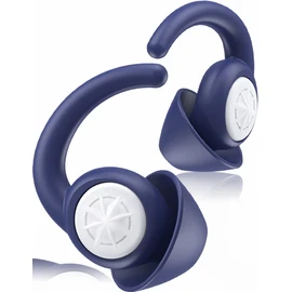 Silicone Ear Plugs for Sleeping - BUENSUENO 2 Pairs Reusable Washable Earplugs for Sleep, Work，Swimming, for Noise Cancelling, Sound Blocking Sleeping, Concert (Blue)