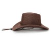 Ranch Cowboy Hat Brown Sun Cap Faux Flax Fancy Dress