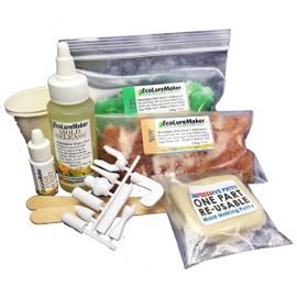 EcoLureMaker Soft Bait Lure Making Kit: 40+ Lures, 50+ Combinations, Complete Kit with Instructions
