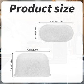 8pcs Water Filter for Breville Espresso Machine, Activated Charcoal Filter Replacement Compatible with Breville Barista Express BWF100 /450/500/600/810/840/860/870/878/880/990/980