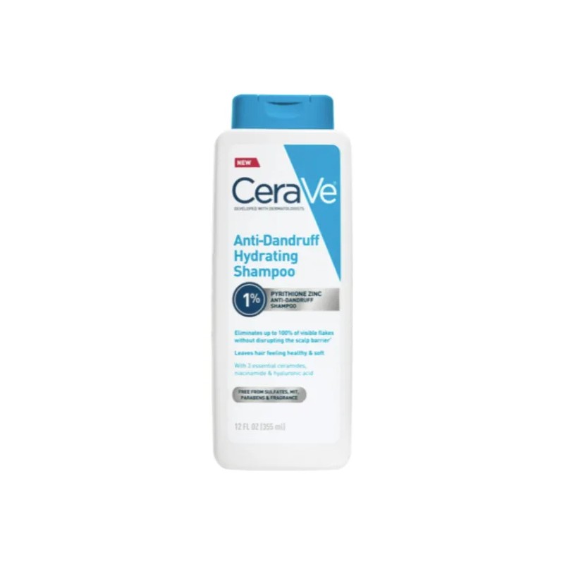 Cerave Hydrating Anti-dandruff Shampoo, All Hair Types, 12oz