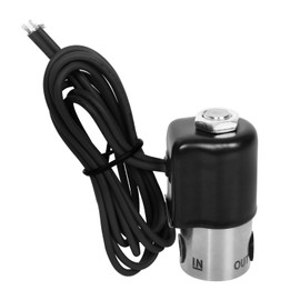 1/8" NPT Stainless Steel Water/Methanol Electric Solenoid 12VDC Normally Closed VITON(Water/Methanol-Black)