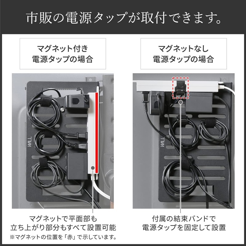 Equals WALL TV Stand, A2 Compatible, Power Tap Plate, Cord