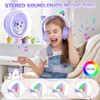 BLAZDEVE Bluetooth Cat Ear Headphones, Foldable Ear LED Light Child