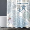 BIVINAR Extra Long Nautical Starfish Seashell Coral Shower Curtain 72