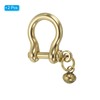 PATIKIL D-Ring Shackles, 2Pcs 13/32 Inch Inside Width Solid Brass