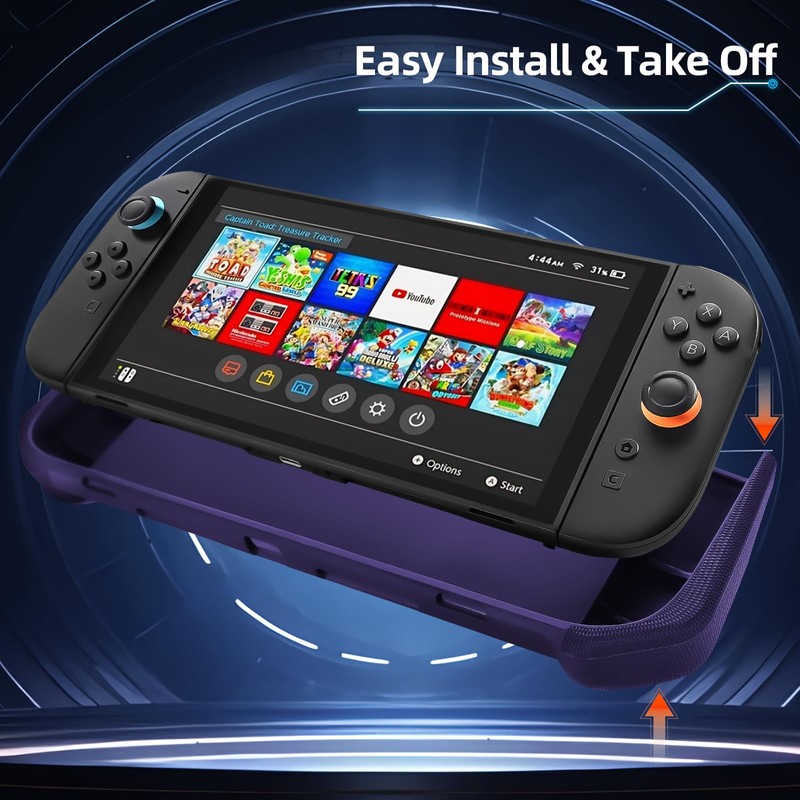 Protective Case for Switch 2 (2025), Shockproof TPU Soft Back