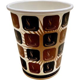 Disposable Paper Cups for Hot and Cold Drinks | Eco Freindly Drinking Coffee Cups Disposable | 8oz - 236ml (100)