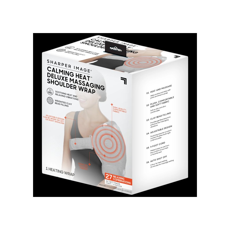 Sharper Image Calming Heat Shoulder Wrap Deluxe 27-Setting