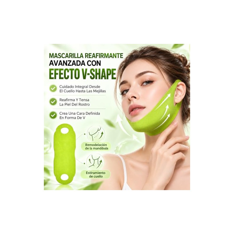 Mascarilla V-Lift 8 Piezas, Mascarilla de Colágeno Reafirmante e Hidratante