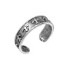 CloseoutWarehouse Sterling Silver Fleur De Lis Crest Adjustable Toe Ring