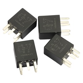 Relay G8V-RH-1C7T-R-DC12 4PCS High-Performance 5 Pin Electromechanical Automotive Relays, Multi-Purpose Power Relay for Fuel Pump, Replace Electrical System Relay for Automotive, Black