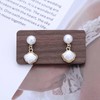 Xmsrn Vintage Shell Pearl Drop Earrings Boho Scallop Pearl Dangle