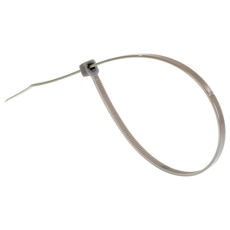 GTSE 8” Silver/Grey Zip Ties, 100 Pack, 18lb Strength, UV