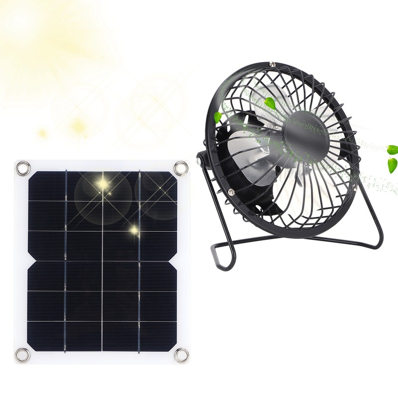 10W Solar Panel with Cooling Fan Photovoltaic Solar Panel for