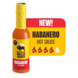 Buffalo Wild Wings Habanero Hot Sauce, 5 fl oz, Hot Dipping Sauce, Marinade and Seasoning for Chicken Wings and Pork Ribs, Made with Habanero Peppers