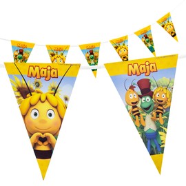 Party Factory Maya the Bee Bunting Paper with 10 Bunting, Length Approx. 5 Metres, Party Garland, Birthday Decoration, Theme Party