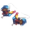 LONYOO Fun Rooster Chicken Earrings Dangle Jewelry Acrylic Floral Farm