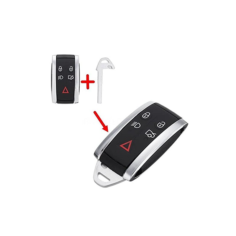 Riloer Car Remote Key, New 5 Button Smart Remote Control
