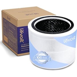 LEVOIT Core 200S-P Replacement Filter, Genuine Core 200S-RF Air Purifier Filters, Supports HEPA Sleep Mode, High-Efficiency Activated Carbon for Removal of Smoke, Odor, Allergens, Pollen, 1 Pack