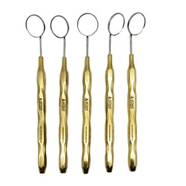 Dental Mirror Stainless Steel Set of 5 Dental Mirrors Front Surface European Style Threading Artman Instruments