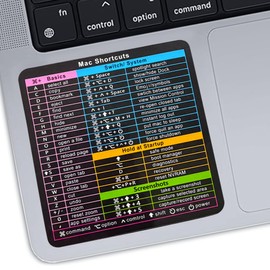 (3-Pack) Mac OS Shortcuts Sticker, Mac OS Shortcuts Sticker for MacBook
