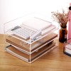 SANRUI Acrylic Stackable Letter Tray Desk Organizer Vertical Clear Paper
