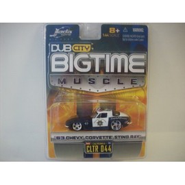 Jada Dub City Big Time Muscle Yellow Racing 63 Chevy Corvette Sting Ray 1:64 Die Cast Car