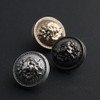 Antique Metal Buttons Round Shape 5Pcs Snaps Mini DIY Craft