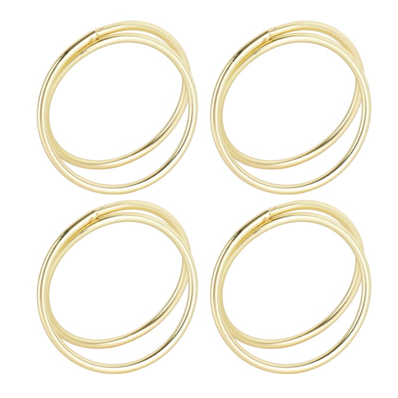 12pcs Spiral Napkin Rings Matte Gold Electroplating Prevent Fading Table