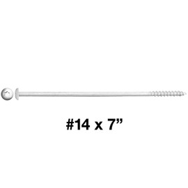 Jake Sales #14 x 7 Ceramic Coated Torx/Star Drive Gutter Screws - White Exterior 5 Pounds Qty ~82 Screws. for Fastening Gutters to Wood - T-30 Drive Head
