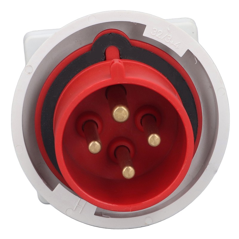 Waterproof Industrial Socket Nylon Brass 4 Pin Aviation Power Connector