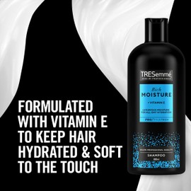 TRESemmé Rich Moisture luxurious moisture Shampoo for damaged hair 1x680 ml & TRESemmé Keratin Smooth Shampoo hair care product with hydrolysed keratin for 72h frizz control & shine 1x680 ml 2 piece