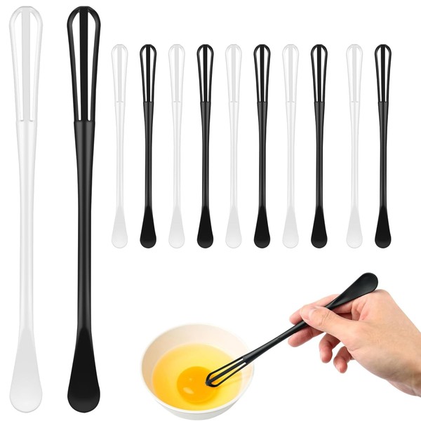 D-buy 12 Pcs Mini Whisks with Mini Spoon, Multifunctional Small