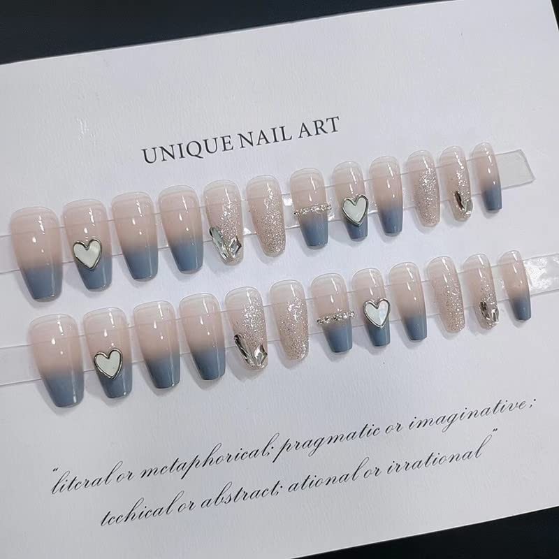 Nail Tips, Gray Nail Tips, Heart Style, Coming of Age