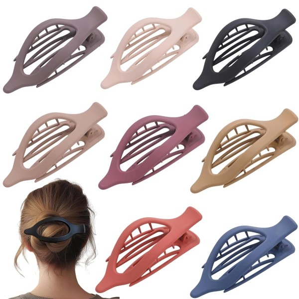 8 Pack Flat Hair Clips for Women,Matte No Crease Flat