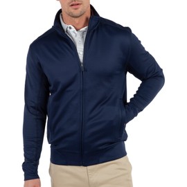Bobby Jones Golf Apparel - Performance RTJ Interlock Full-Zip Jacket for Men (as1, alpha, x_l, regular, regular, Navy)