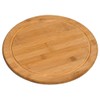 KESPER 58442 Fleischteller Ø 25 cm aus FSC®-zertifiziertem Bambus/Vesperteller/Pizzateller/Holzteller/Schneidebrett