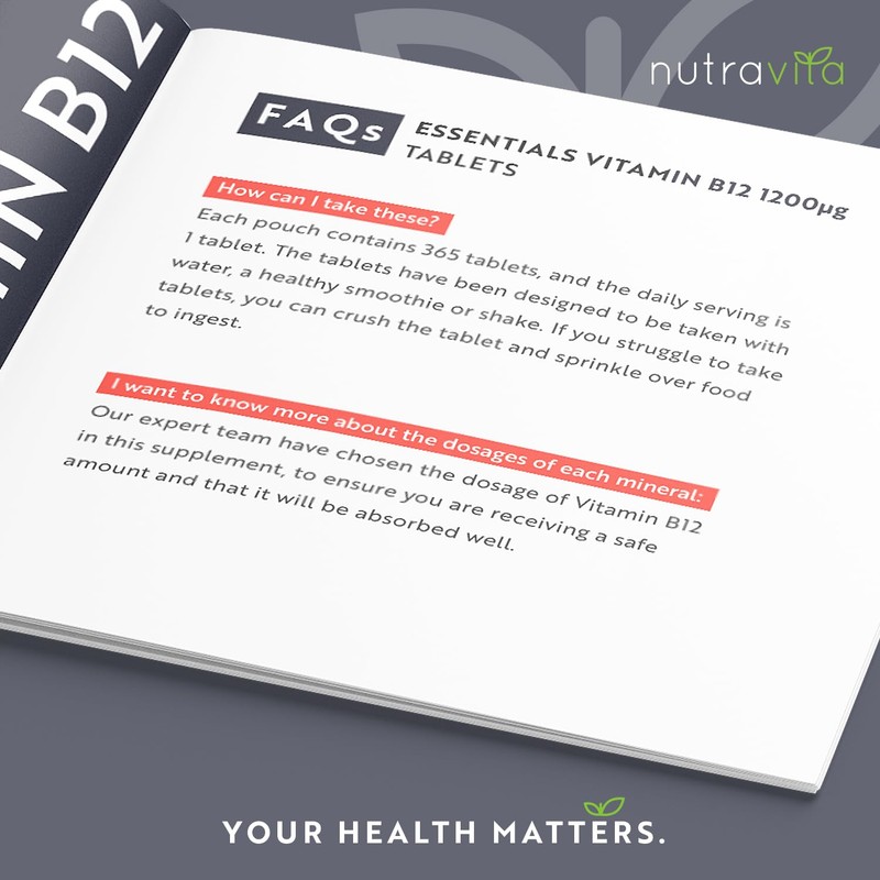 Nutravita High Strength Vitamin B12 1200mcg Tablets - 365 Vegan